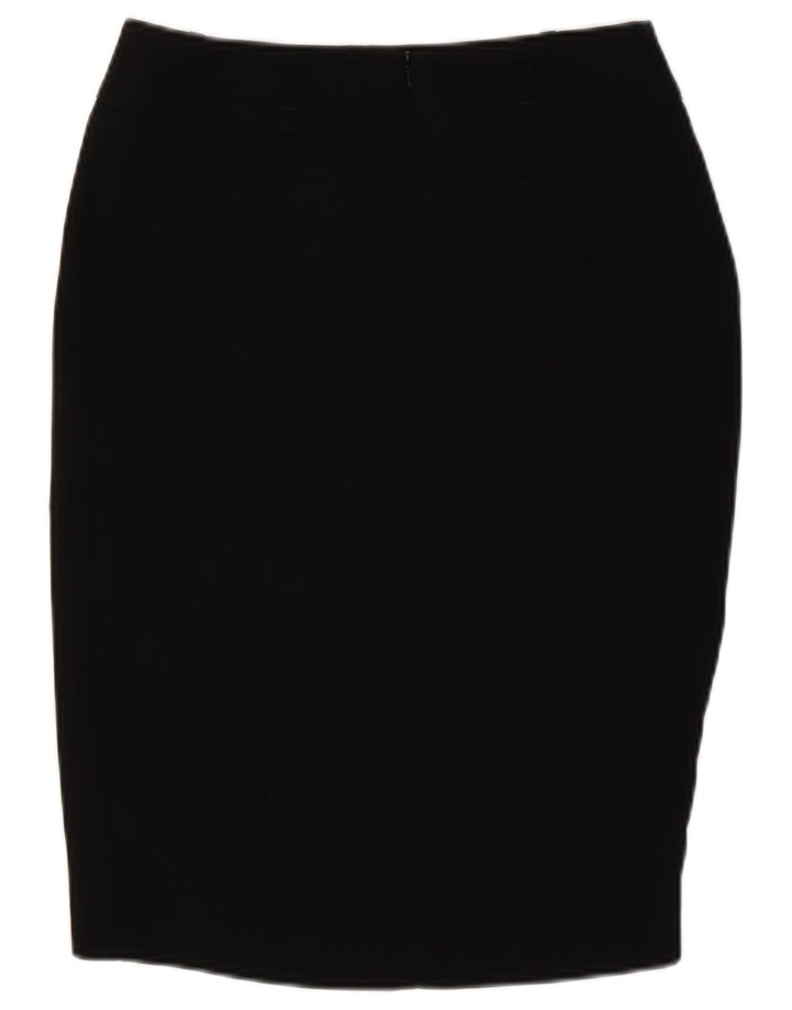 Gonna a tubino da donna Marks & Spencer UK 12 media W30 poliestere nero