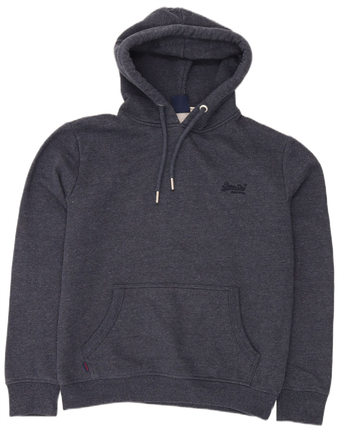 Maglione con cappuccio da uomo Superdry Large in cotone screziato blu navy