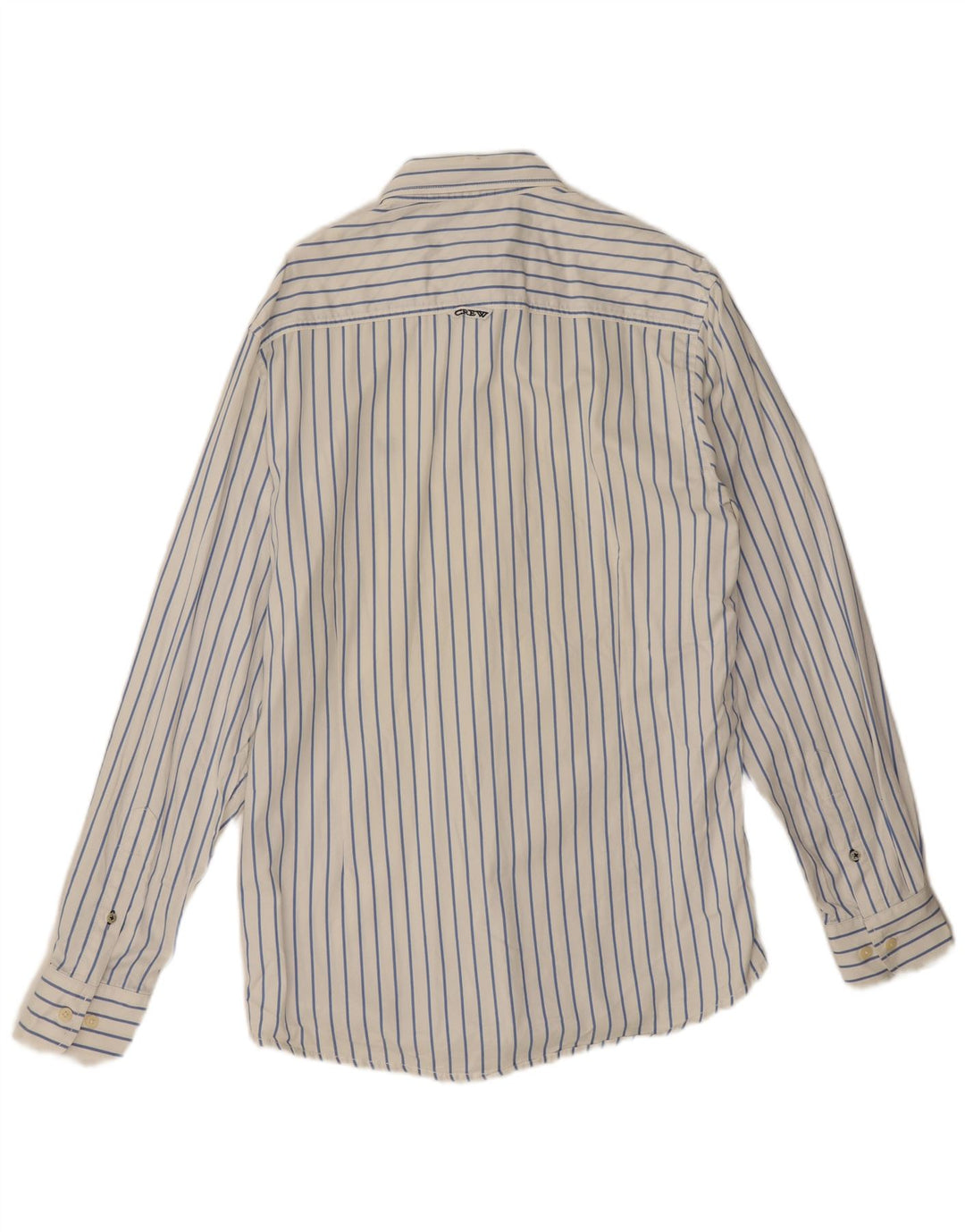 Crew Clothing Camicia da uomo su misura in cotone a righe bianche medie