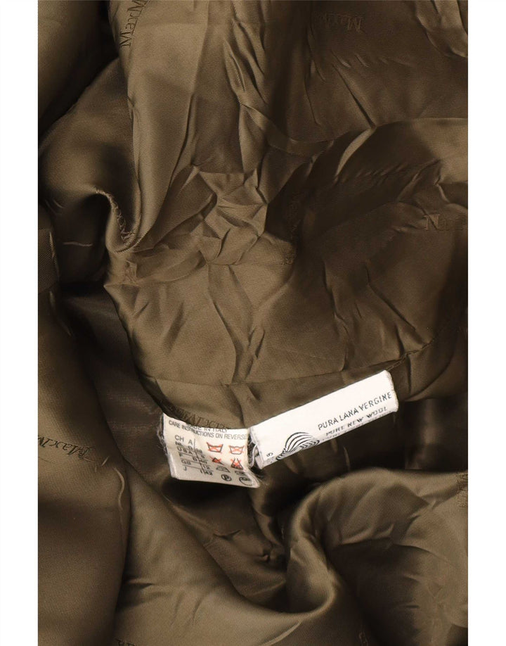 Cappotto da donna Max Mara UK 12 Lana vergine kaki medio