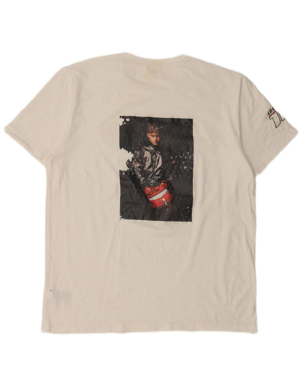 Gap Maglietta grafica da uomo Ferrari Top XL in cotone bianco