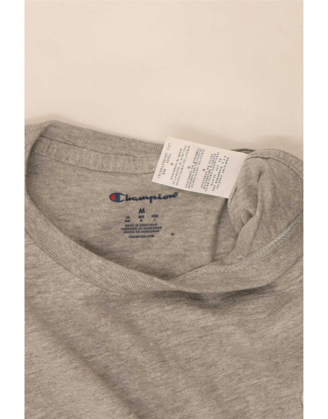 T-shirt da uomo Champion Top in cotone mélange grigio medio