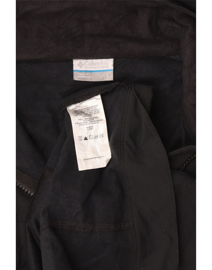 Giacca da ginnastica con cappuccio da donna Columbia UK 14 grande poliestere nero