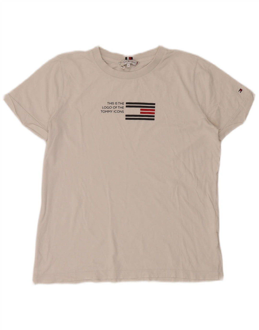 T-shirt grafica da donna Tommy Hilfiger Top UK 14 Medium White
