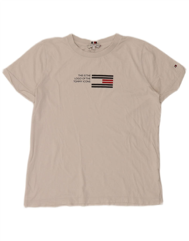 T-shirt grafica da donna Tommy Hilfiger Top UK 14 Medium White