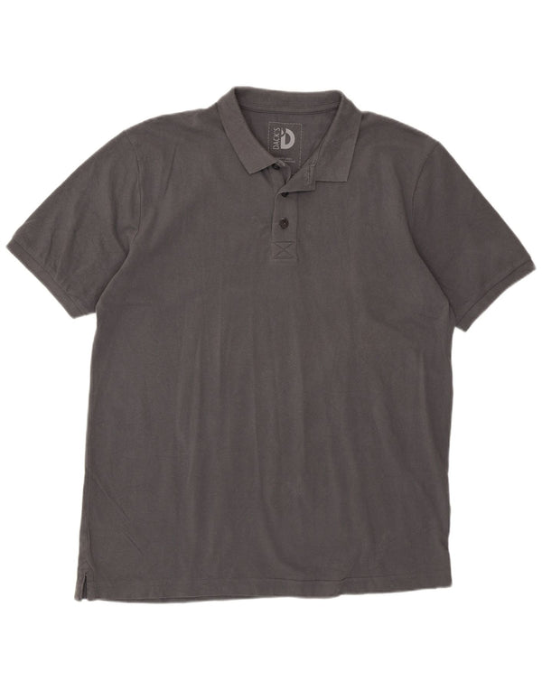 Polo da uomo Dack's Large in cotone grigio
