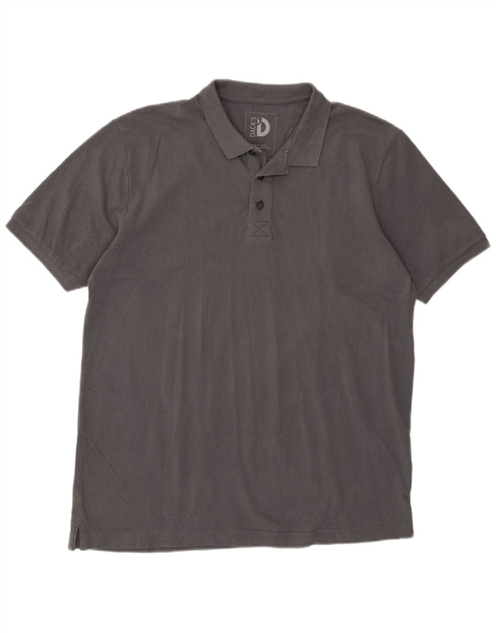 Polo da uomo Dack's Large in cotone grigio