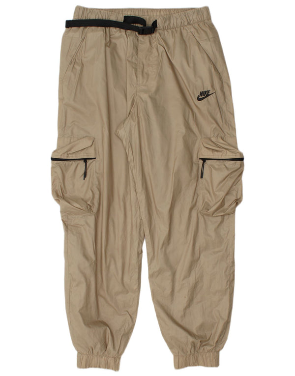 Pantaloni della tuta cargo Nike da uomo, pantaloni da jogging, poliestere beige medio