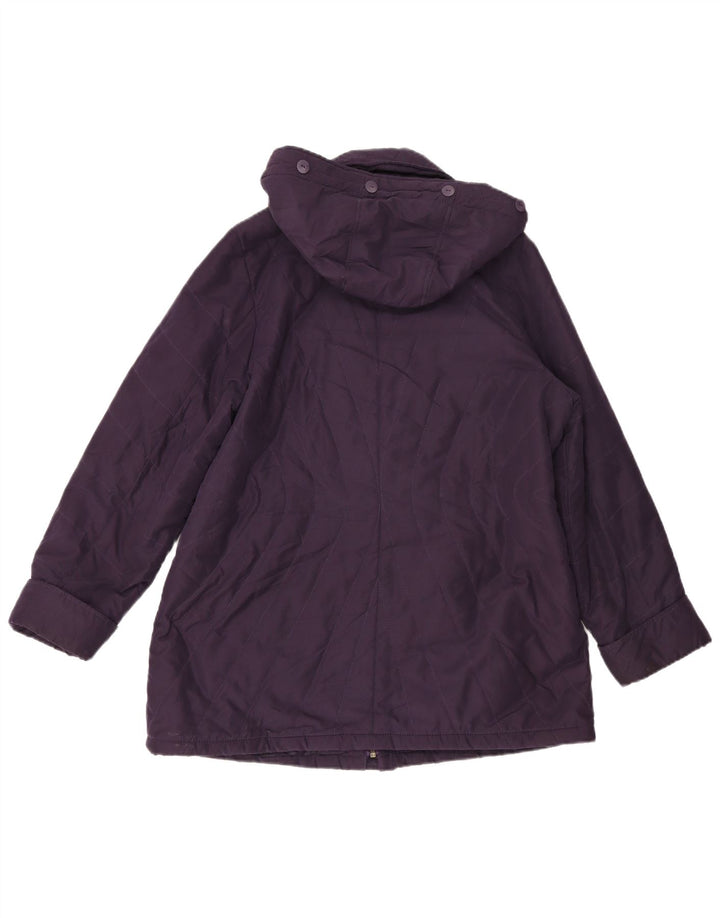 Giacca a vento con cappuccio da donna Marks & Spencer UK 18 XL poliestere viola