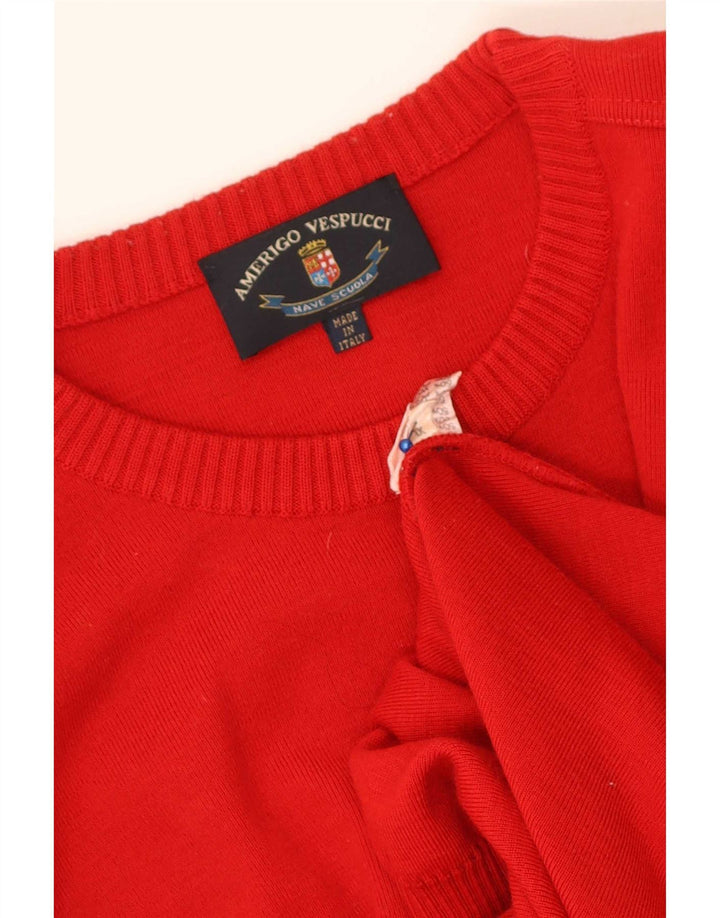 Maglione Maglione Girocollo Uomo Amerigo Vespucci XL Rosso Lana