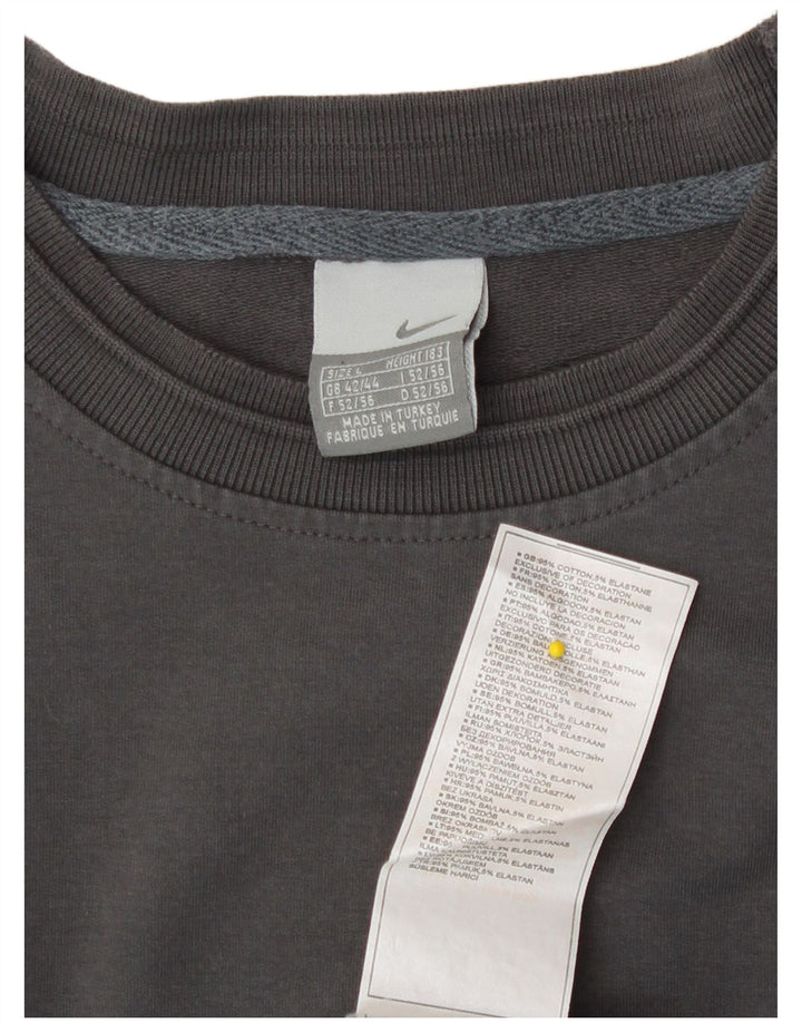Felpa grafica da uomo Nike Felpa UK 42/44 Large Grigio Cotone