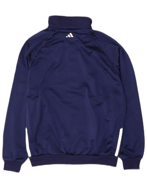 Giacca superiore della tuta da ragazza ADIDAS 11-12 anni in poliestere blu navy