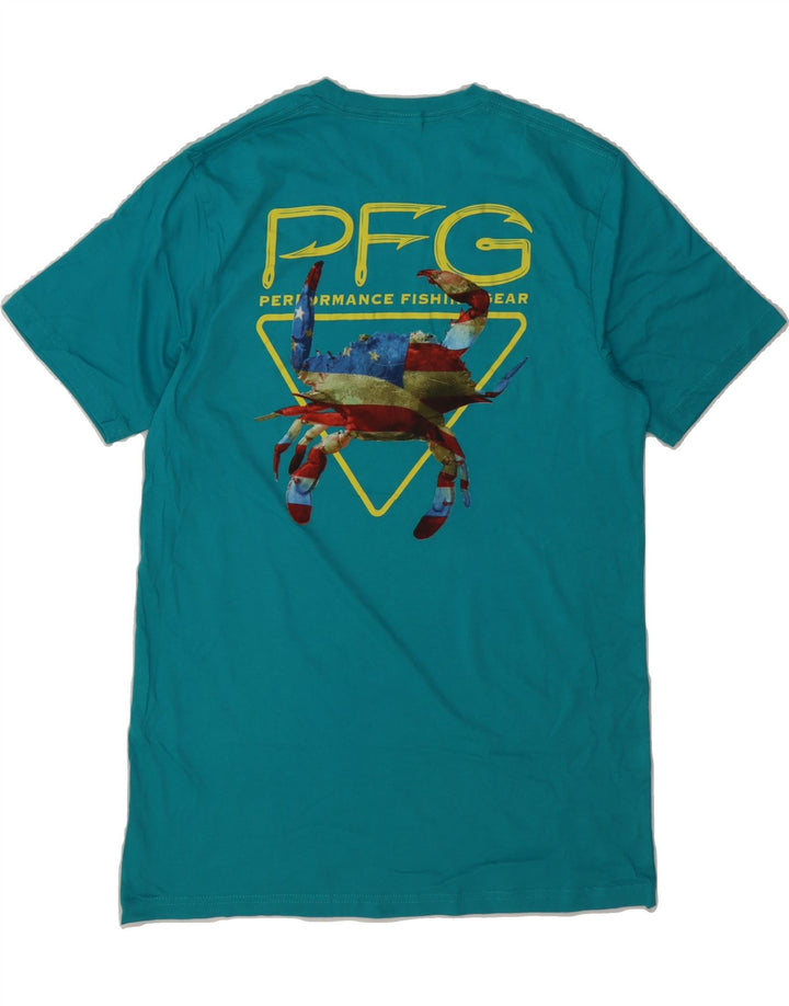 T-shirt grafica da uomo COLUMBIA Top in cotone turchese medio