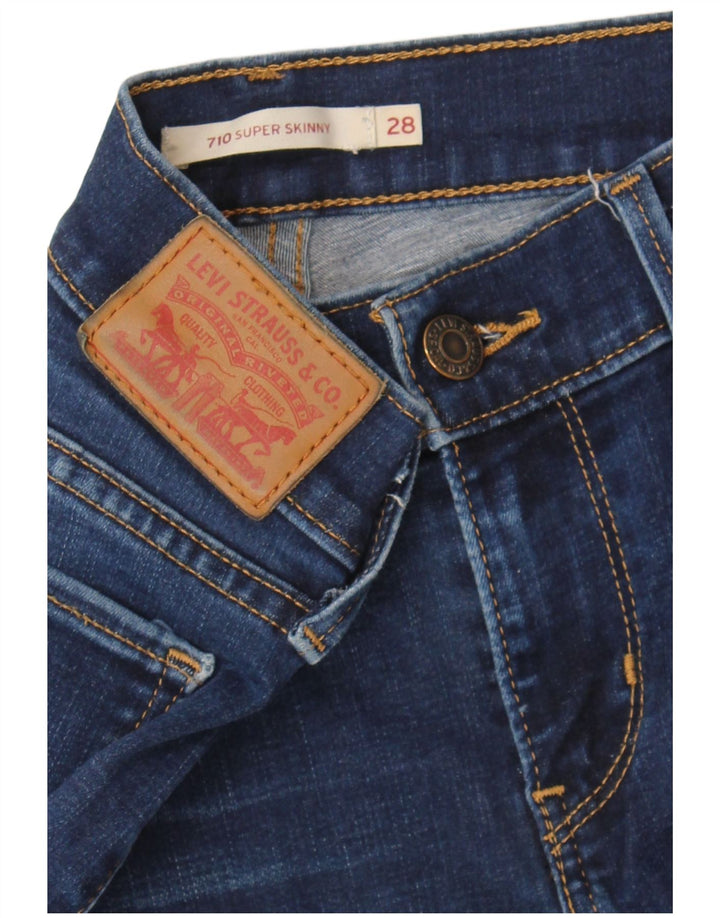 Jeans Levi's 710 Super Skinny da donna W28 L29 Blu Navy