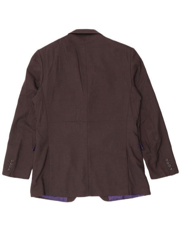 Giacca blazer a 2 bottoni Marks & Spencer da uomo UK 42 grande poliestere grigio