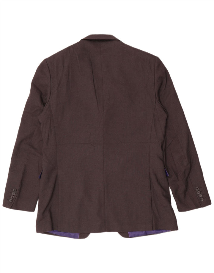 Giacca blazer a 2 bottoni Marks & Spencer da uomo UK 42 grande poliestere grigio