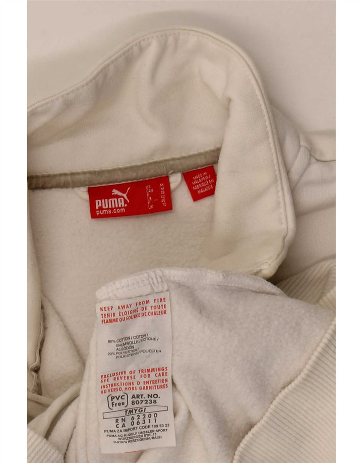 Giacca da tuta grafica da donna Puma UK 12 cotone bianco medio