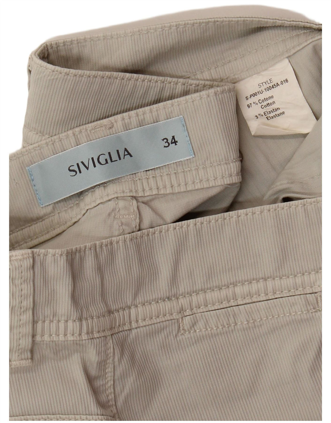 Pantaloni dritti da uomo in velluto a coste SIVIGLIA W34 L32 in cotone grigio