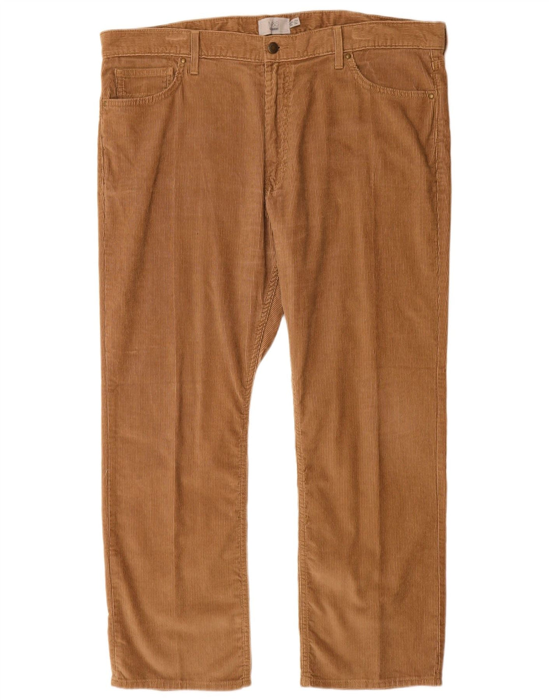 MARKS & SPENCER Pantaloni dritti da uomo in velluto a coste W40 L29 Cotone Beige