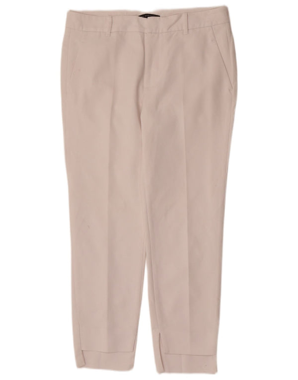 Pantaloni chino dritti da donna Zara EU 38 Small W28 L27 Cotone bianco