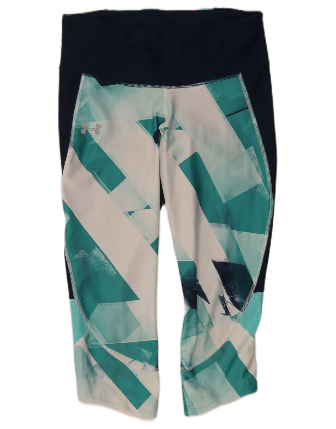 Leggings a compressione da donna Under Armour UK 12 Medium Turchese geometrico