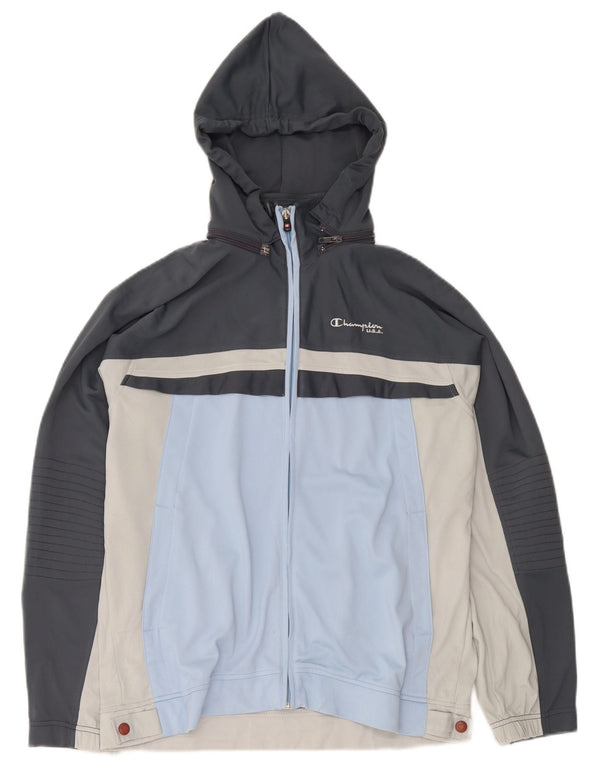 Giacca sportiva da uomo con cappuccio Champion Small Grey Colourblock Sports