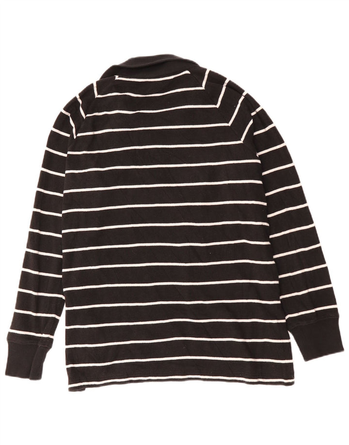 Felpa da donna J. Crew Jumper UK 16 Large Black Striped Cotton