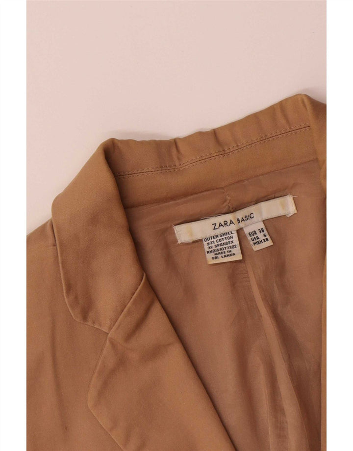 Giacca blazer a 1 bottone da donna Zara EU 38 piccola in cotone marrone