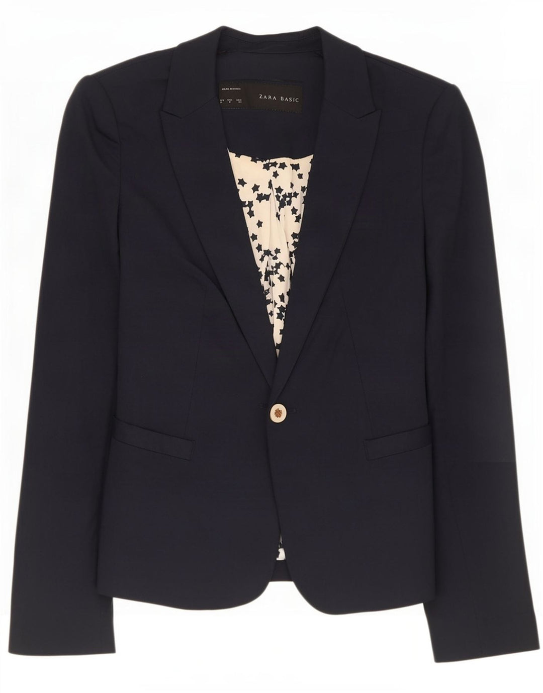 Giacca blazer da donna a 1 bottone Zara UK 10 piccola blu navy