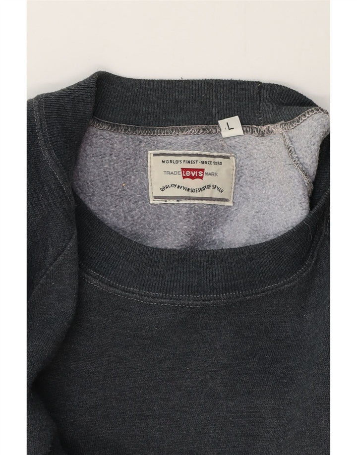 Levi's Uomo Felpa Maglione Grande Blu Navy