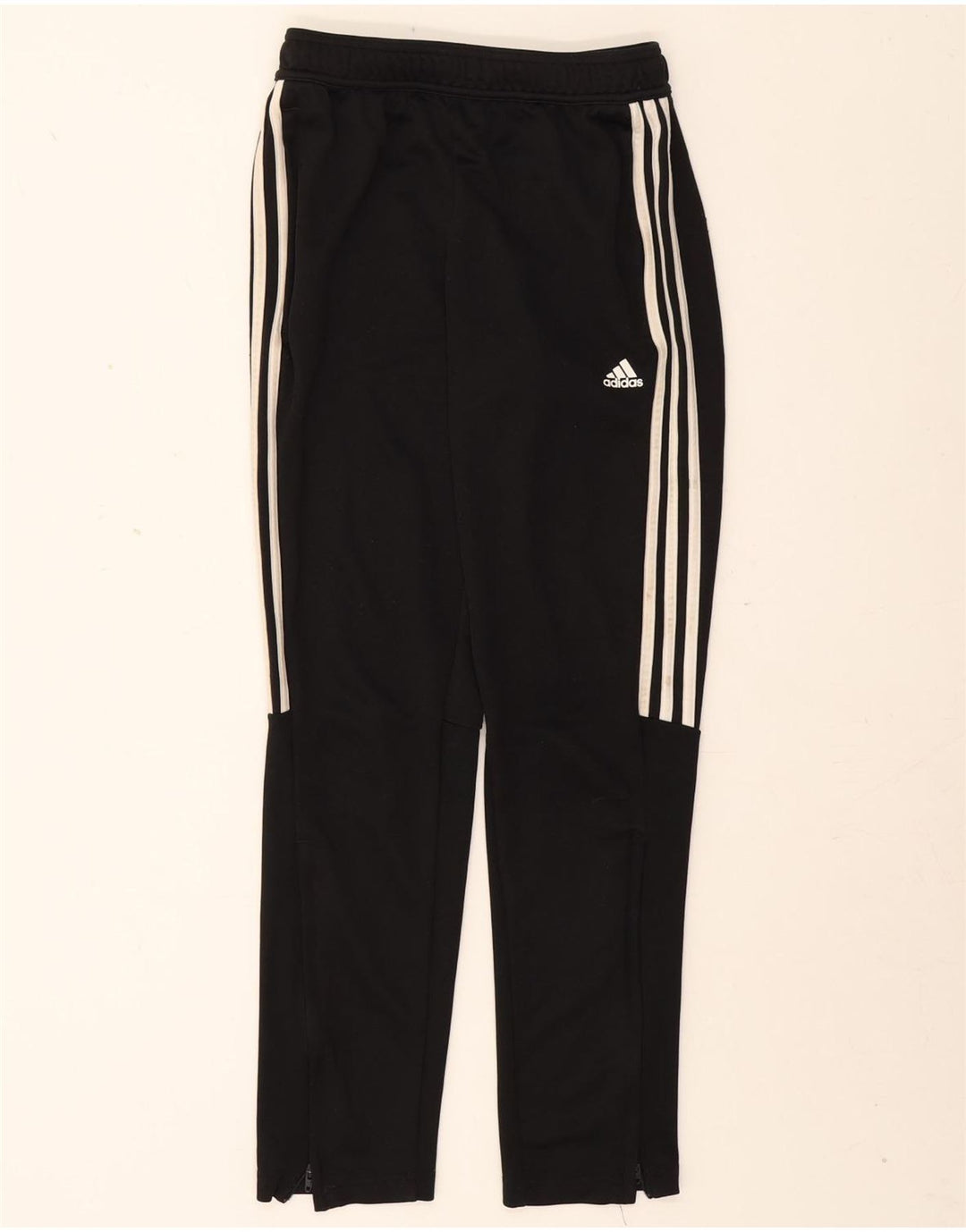 ADIDAS Boys Aeroready Tracksuit Trousers 13-14 Years Black Polyester