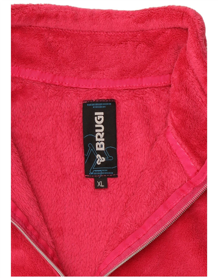 Giacca in pile da donna BRUGI UK 18 XL poliestere rosa