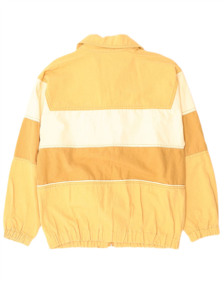 Giubbotto bomber vintage da uomo UK 36 piccolo color block giallo