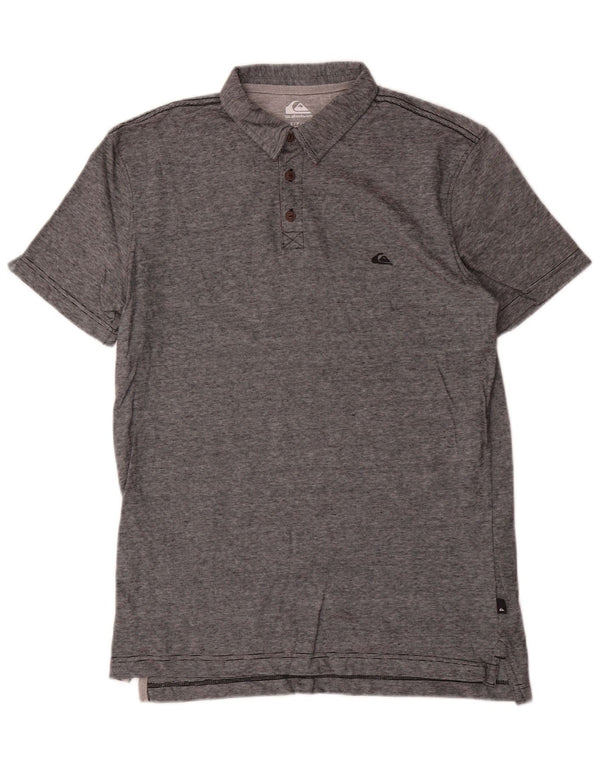 Polo Quiksilver da uomo vestibilità regolare piccola in cotone gessato grigio