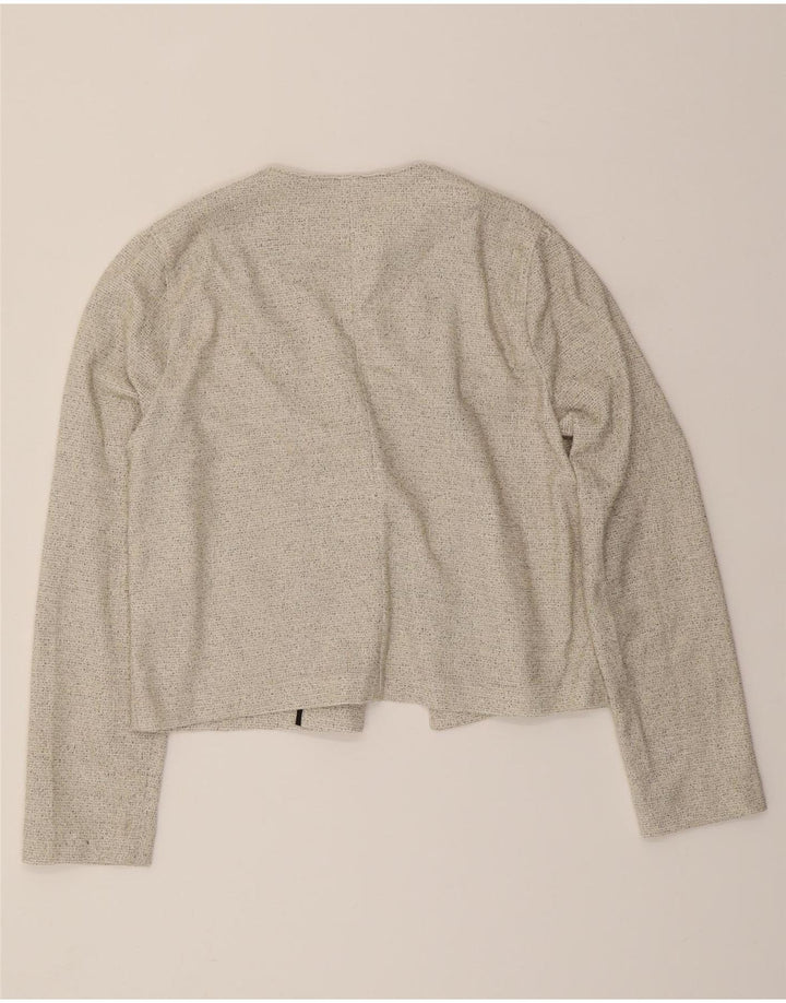 J. CREW Womens 365 Blazer Jacket UK 16 Large Grey Polyester Vintage J. Crew and Second-Hand J. Crew from Messina Hembry 