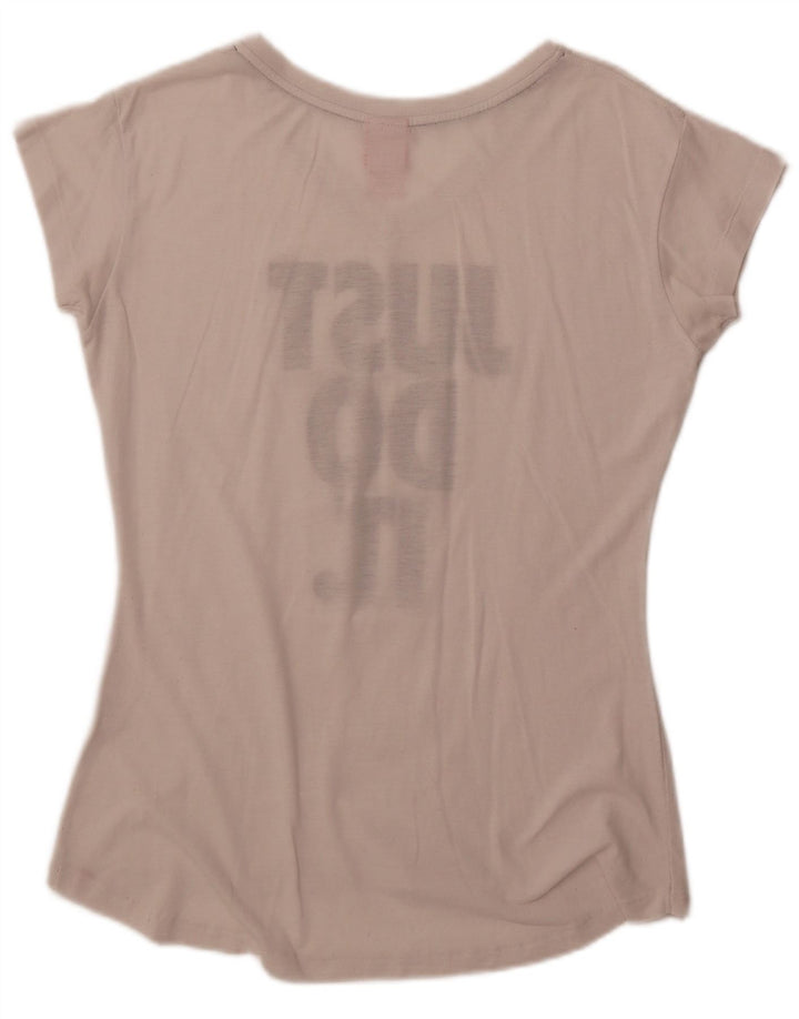 T-shirt grafica da donna Nike Top UK 14 medio bianco sporco