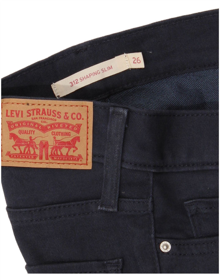 Levi's Donna 312 Shaping Slim Jeans W26 L31 Blu Navy