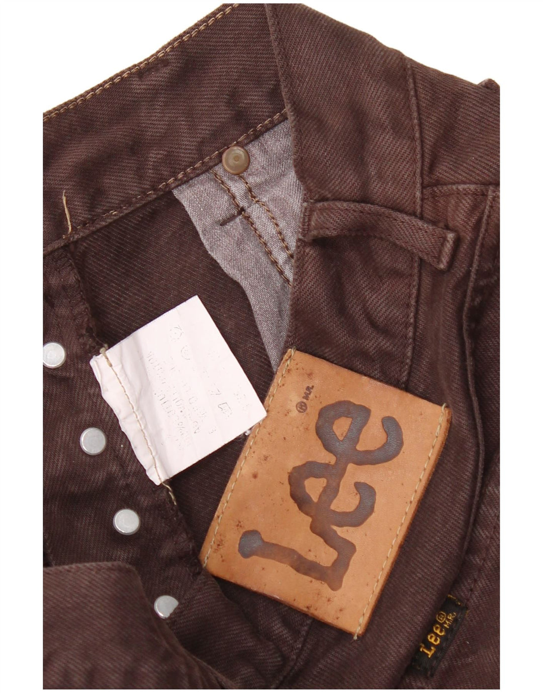 Jeans dritti da uomo Lee W28 L31 in cotone marrone