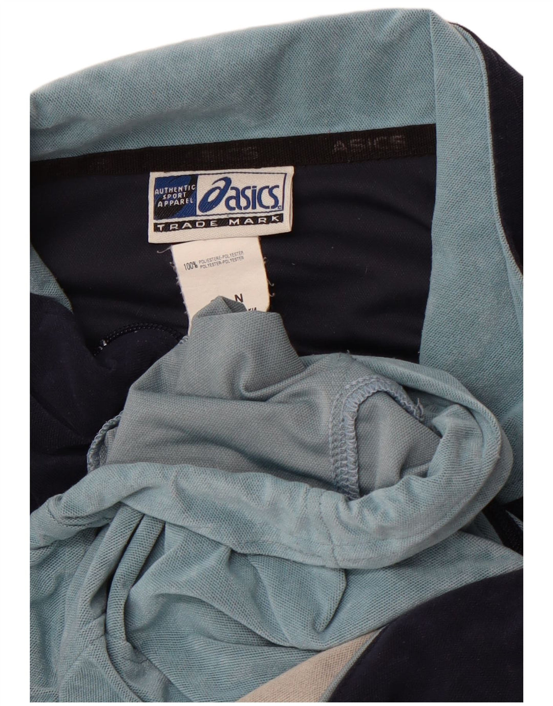 Giacca da ginnastica da uomo ASICS, giacca grande, in poliestere color block, blu, sportiva