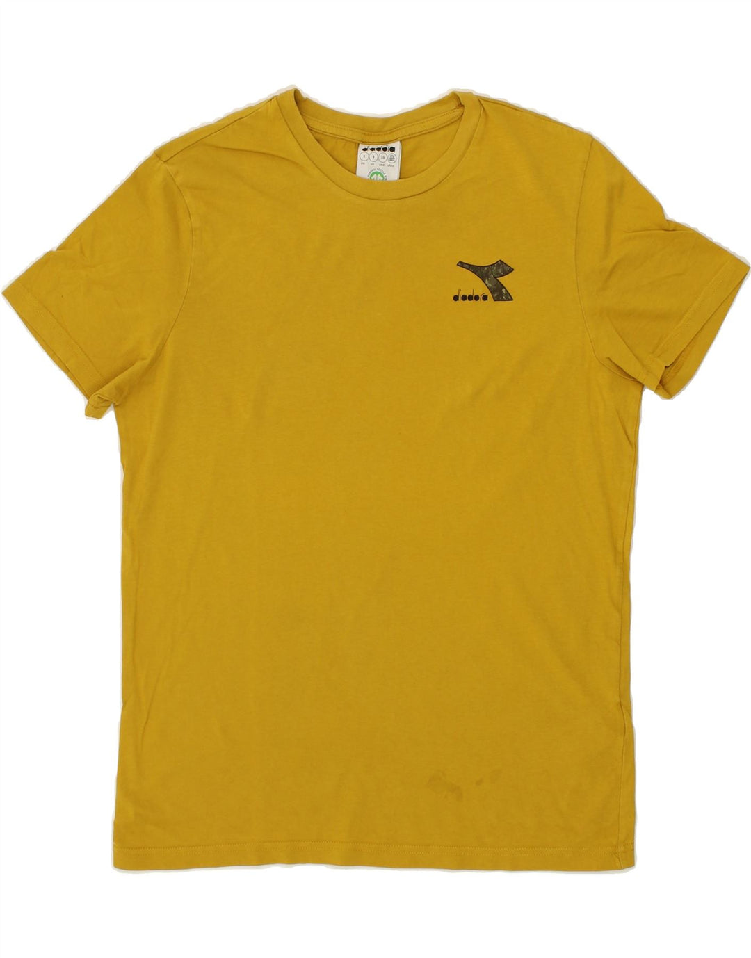 DIADORA Mens T-Shirt Top Small Yellow Cotton Vintage Diadora and Second-Hand Diadora from Messina Hembry 