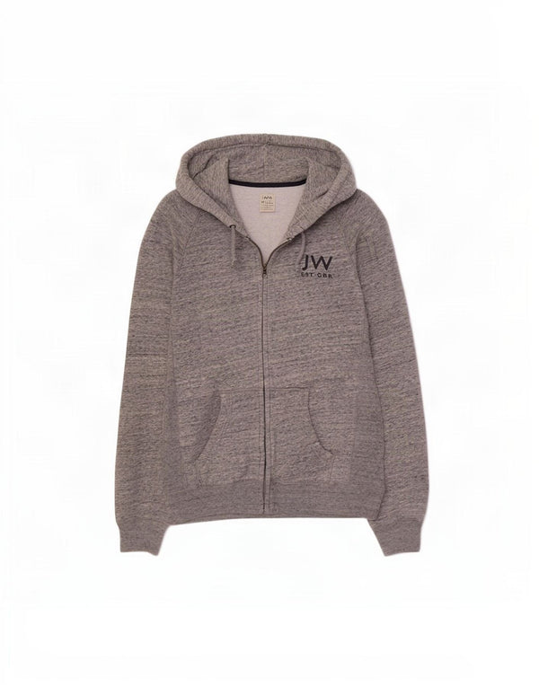 Maglione con cappuccio e zip da uomo Jack Wills piccolo in cotone screziato grigio
