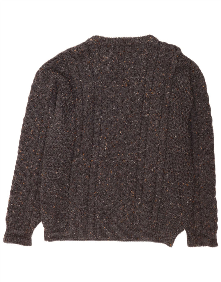 L.L.Bean Maglione da uomo con scollo a barca Maglione grande lana screziata grigia