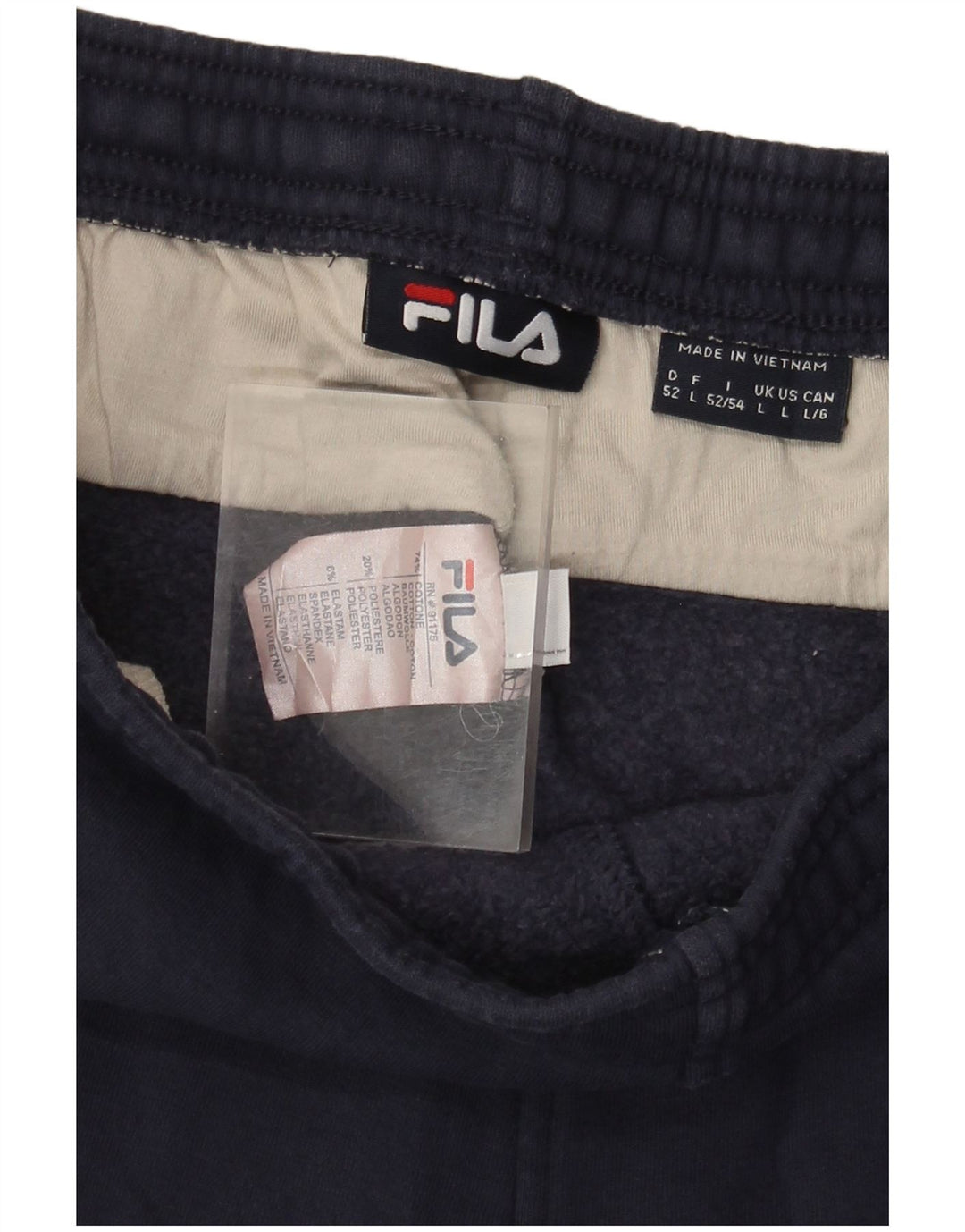Pantaloni da tuta da donna Fila UK 16 Large in cotone blu navy