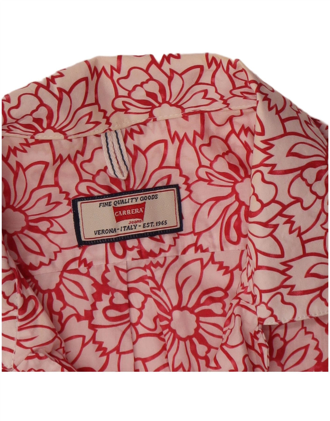 Camicia a maniche corte da uomo Carrera bianco medio floreale