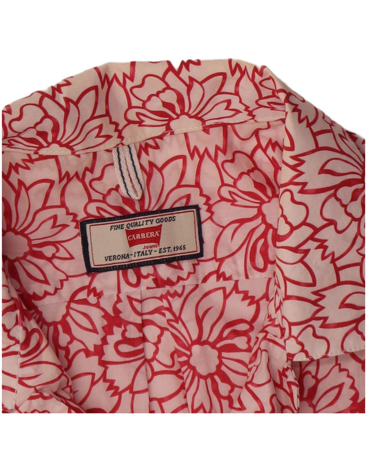 Camicia a maniche corte da uomo Carrera bianco medio floreale