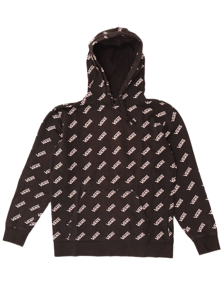 Felpa con cappuccio grafica da uomo Vans, cotone medio nero