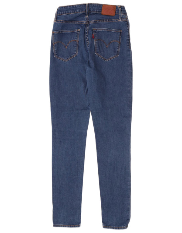 Jeans skinny a vita alta Levi's 721 da donna W28 L29 classico in cotone blu
