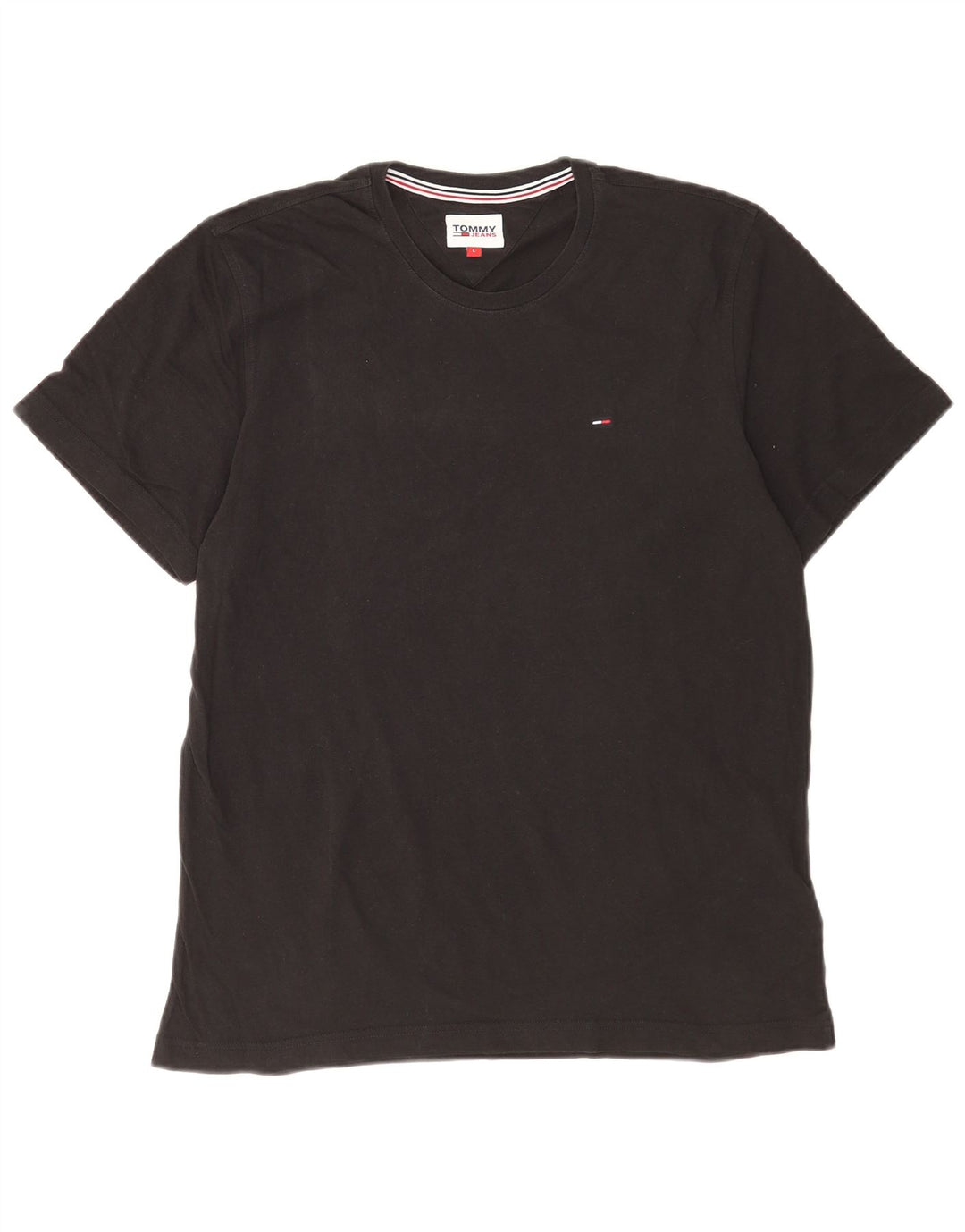 T-shirt da uomo Tommy Hilfiger Top grande in cotone nero