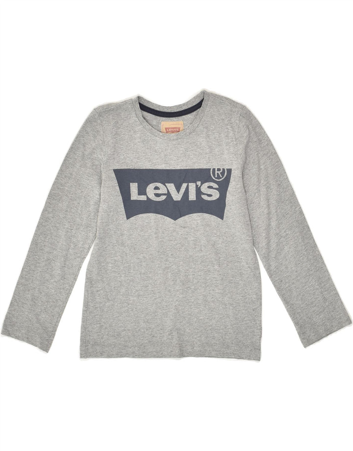 LEVI'S Boys Graphic Top Long Sleeve 7-8 Years Grey Cotton | Vintage Levi's | Thrift | Second-Hand Levi's | Used Clothing | Messina Hembry 