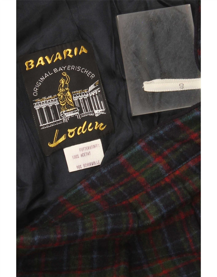 Gonna a trapezio da donna Bavaria Loden EU 40 media W28 scozzese multicolore